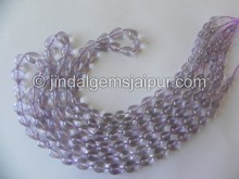 Pink Amethyst Faceted Drops Shape Beads